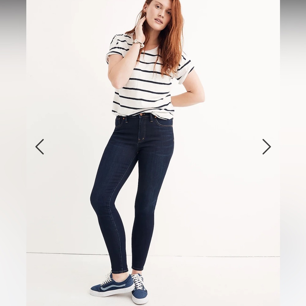 Madewell Petite 9" Mid-Rise Skinny Jeans in Larkspur Wash: TENCEL™ Denim Edition